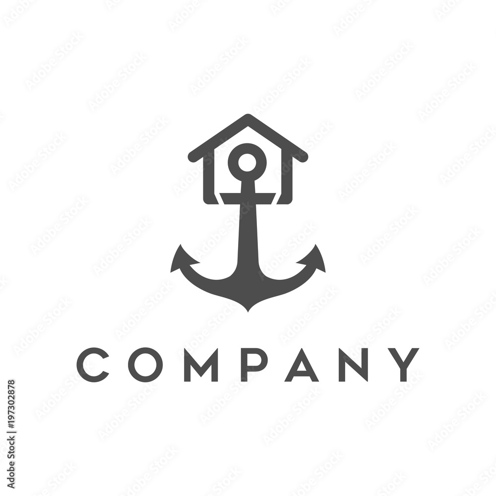 home logo anchor Stock Vector Adobe Stock