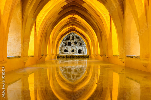 Baths of Lady Maria de Padilla, Alcazar of Seville, Spain photo