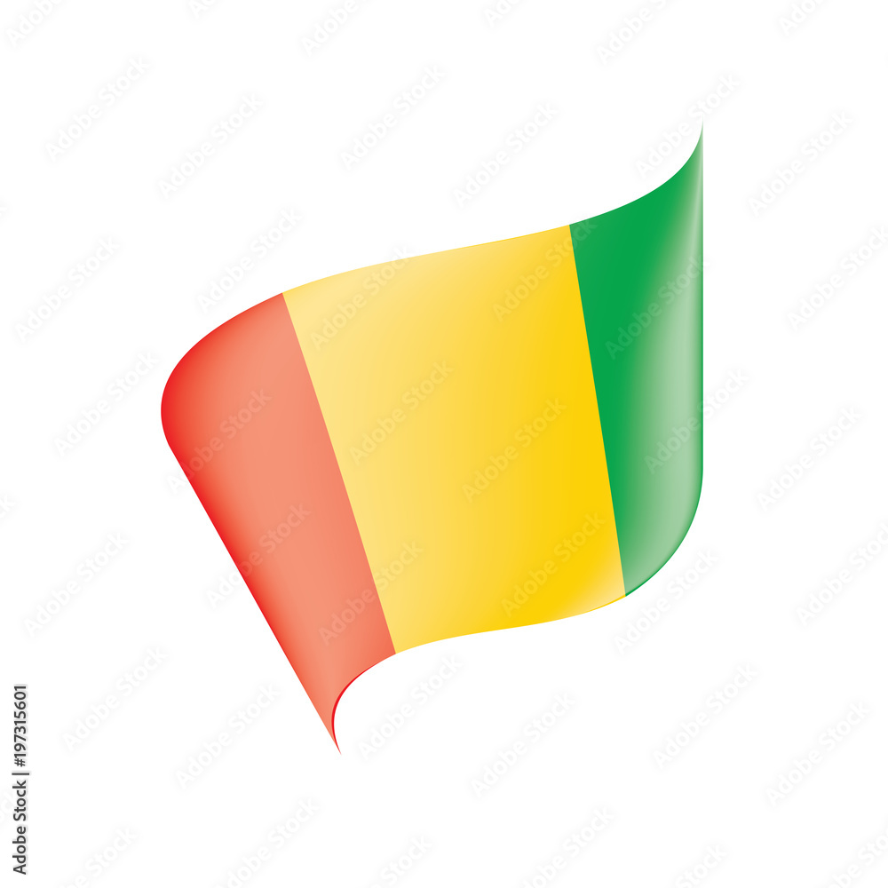 Fototapeta premium guinea flag, vector illustration