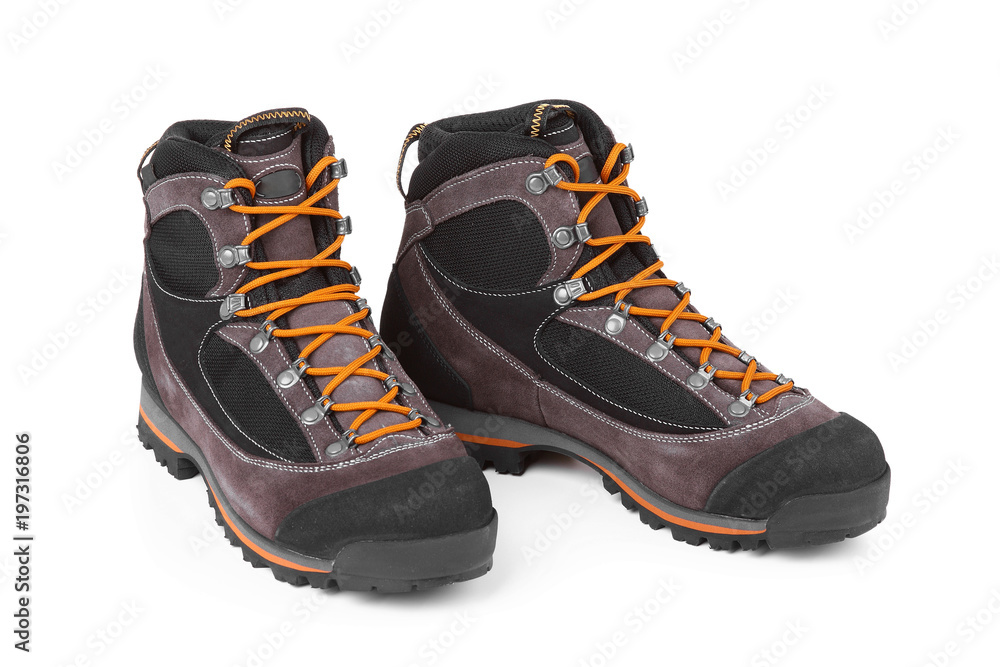 High mountain shoe isolated on white background High mountain shoe isolated on white background