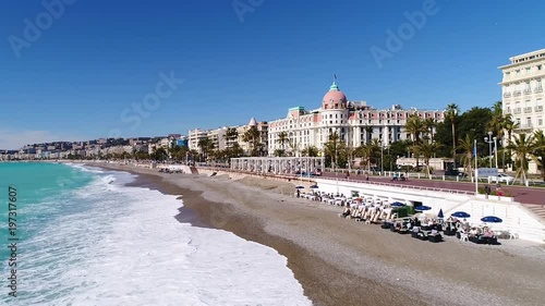 Nice, France, Aerial view of promenade des Anglais, Cote d'Azur, HD (1920X1080) photo