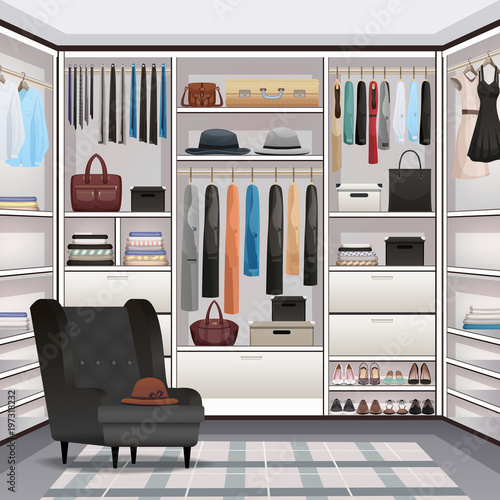 Wardrobe Cloakroom Interior Realistic
