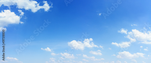Panorama blue sky and cloud natural background.