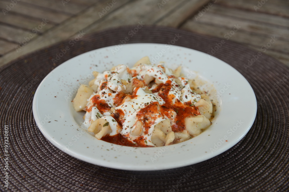 Manti Turkish traditional food Manti Turkish traditional food