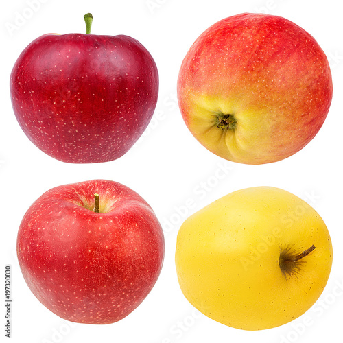 Fresh apple isolated on white background with clipping path