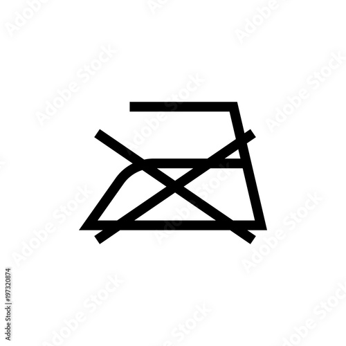 laundry symbol icon (Do not iron ) 