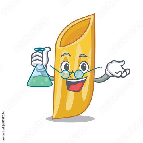 Professor penne pasta character cartoon