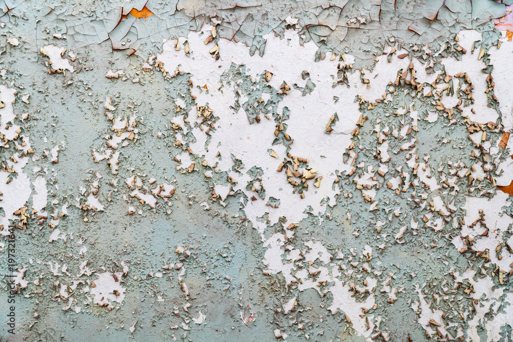 Fototapeta premium Peeling paint on the wall. Abstract background