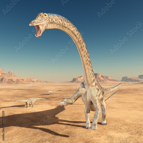 Dinosaurier Diplodocus in der W  ste