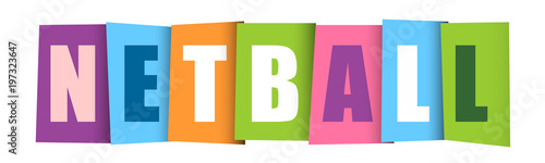 NETBALL COLOURFUL LETTERS ICON