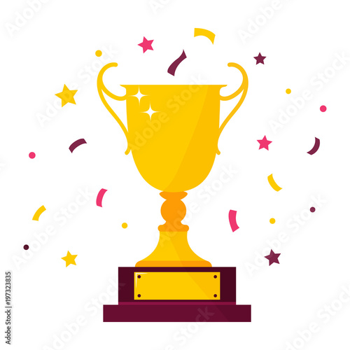 Winner prize goblet. First place champion trophy
