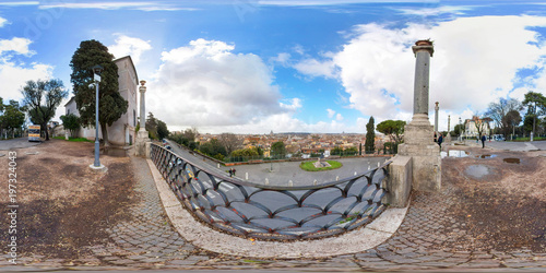 Viewpoint of Rome from Terrazza Viale del Belvedere