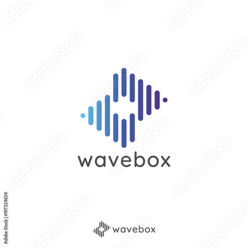 abstract audio signal wave pulse logo for business, apps radio, technology, or data. icon symbol template Vector illustration.