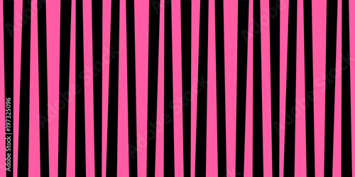 Cute pattern banner with pink and black vertical stripes.