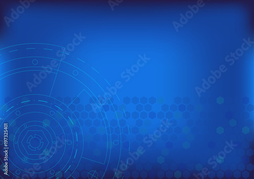 Digital technology background. Sci fi futuristic abstract background. Modern technology concept. Blue cosmic Design. Template for presentation, banner, flyer, infographics, business card A4 Vector