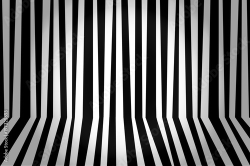 Monochrome background striped room in black and white. Vector il