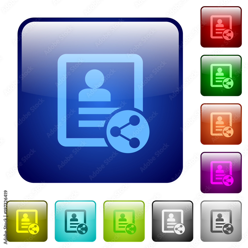 Share contact color square buttons Share contact color square buttons