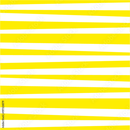 Abstract horizontal striped pattern. White and yellow print.