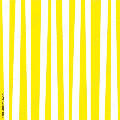 Abstract vertical striped pattern. White and yellow print.