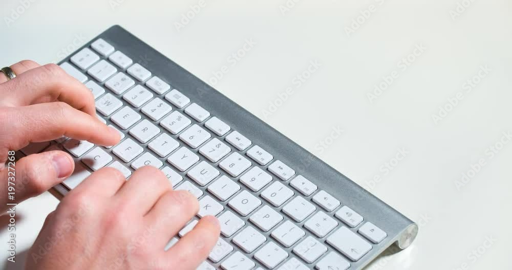 Hands typing on computer bluetooth keyboard of office work and communication technology. Hands typing on computer bluetooth keyboard of office work and communication technology.