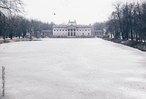 Palace on the Water - Royal palace in Lazienki park at winter in Warsaw, Poland