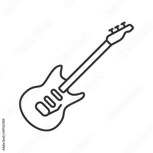 Electric guitar linear icon
