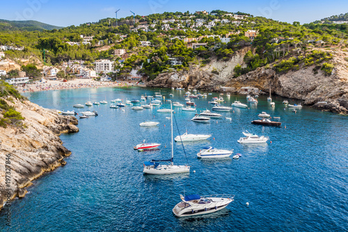 Es vedra island of Ibiza  Cala d Hort in Balearic islands photo