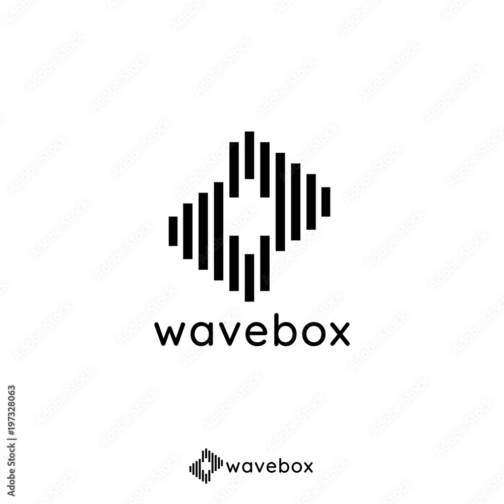 abstract audio signal wave pulse logo for business, apps radio, technology, or data. icon symbol template Vector illustration.