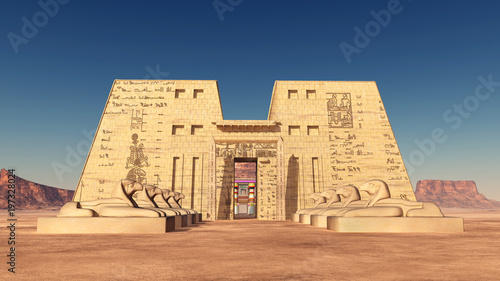 Quadro su tela Tempel des Horus von Edfu in Ägypten