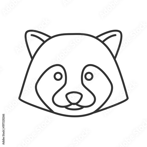Raccoon linear icon