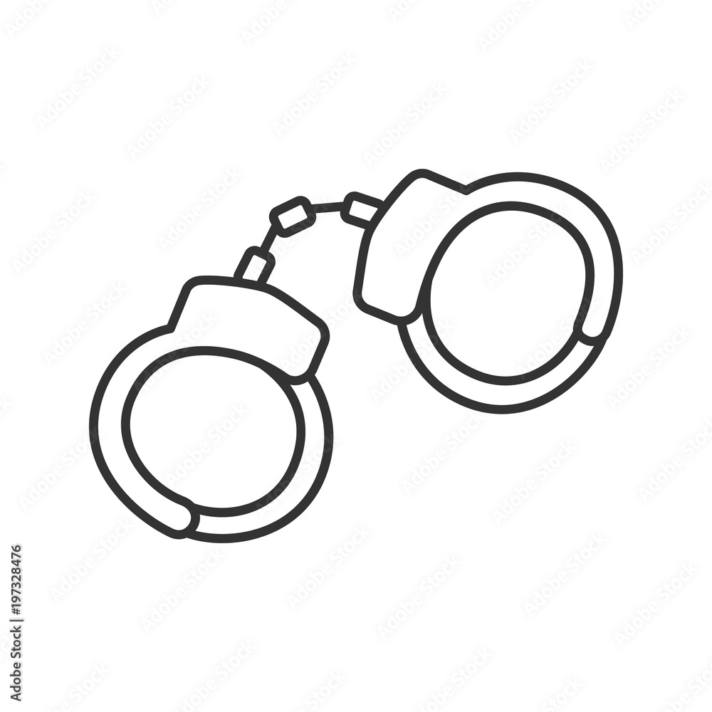 Handcuffs linear icon Handcuffs linear icon