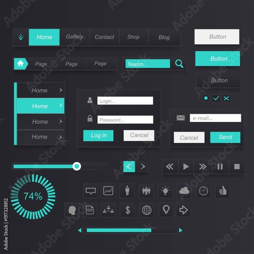 Interface turquoise set