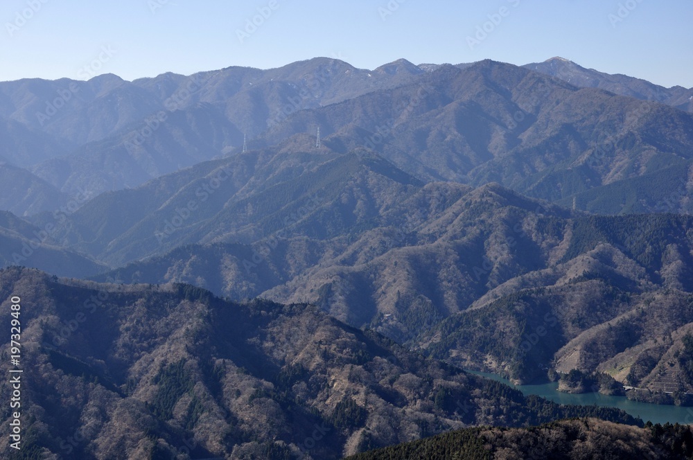 丹沢山地の山並み 丹沢山地の山並み