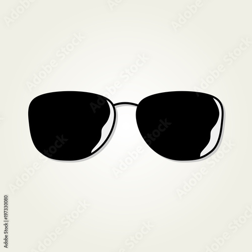 Sunglasses icon isolated on white background.