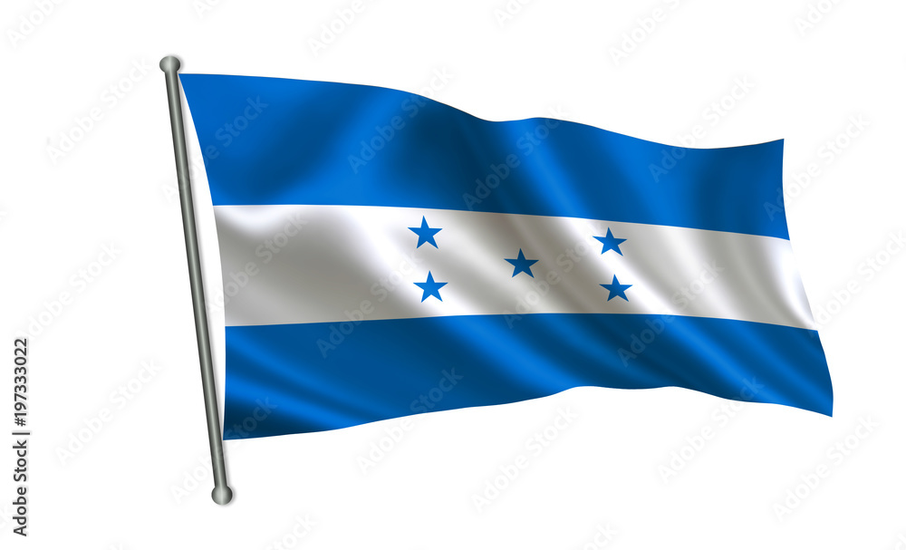 Honduras flag. A series of "Flags of the world." (The country