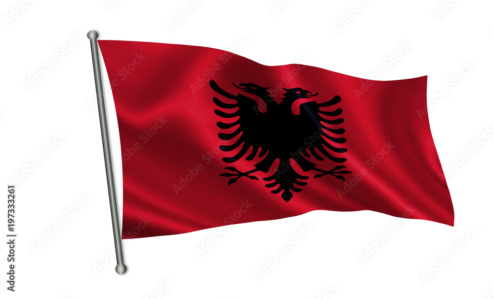 Albania flag. A series of Albania flag. A series of