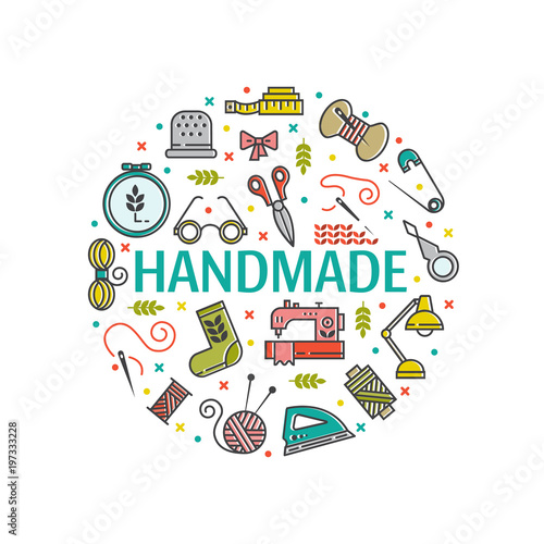 Vector Hand made icons set