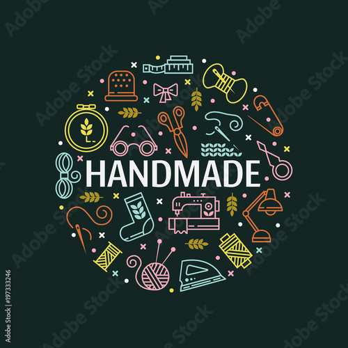Vector Hand made icons set