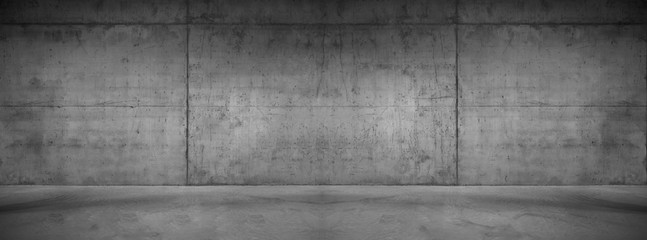 Fototapete Betonoptik Breite Betonfläche in sanftem Grau  © Bernulius