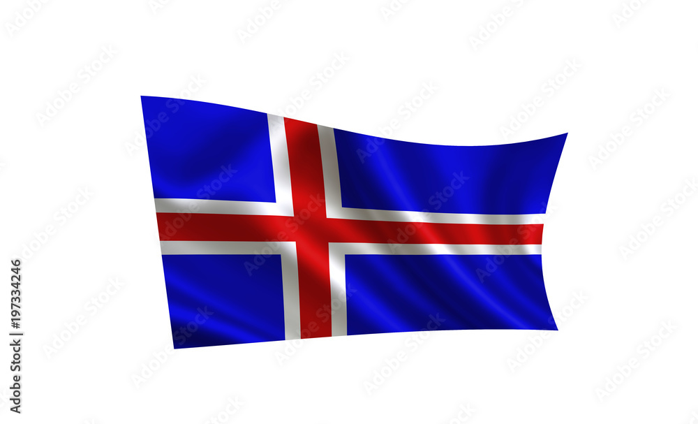 Obraz premium icelandic flag. A series of 