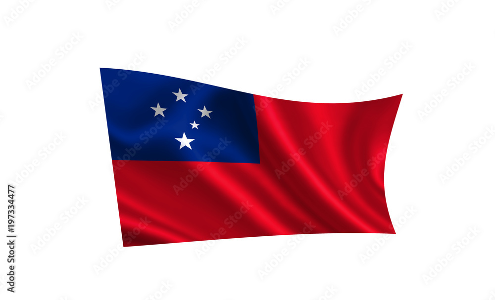 Samoa flag. A series of Samoa flag. A series of