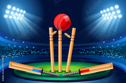 Cricket stadium vector wallpaper