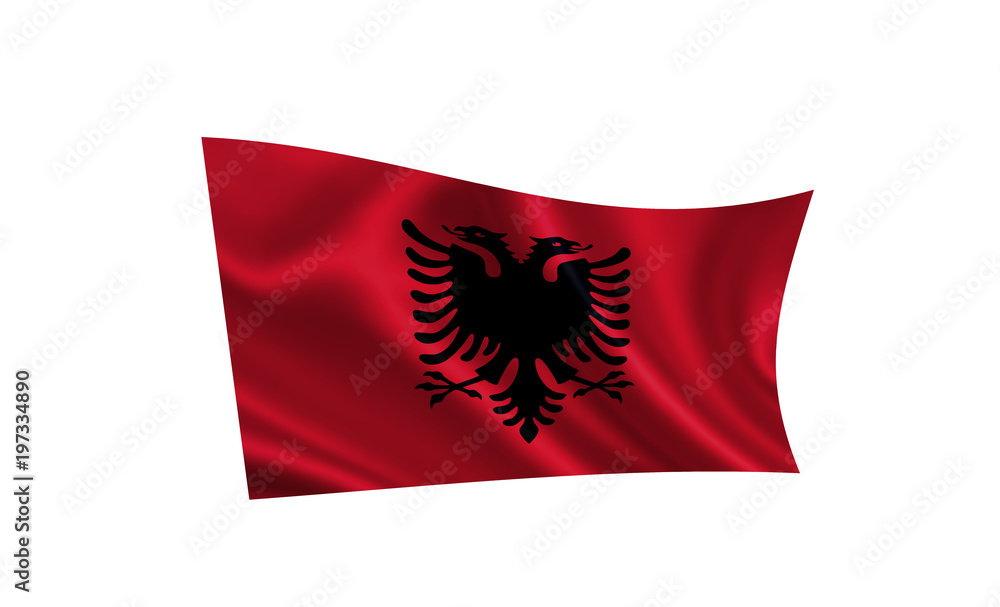 Albania flag. A series of Albania flag. A series of