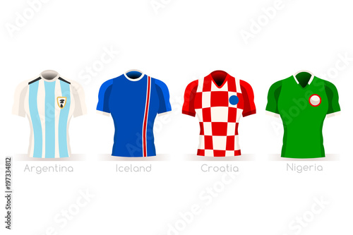 Russia 2018 World Cup Group D Jersey Set