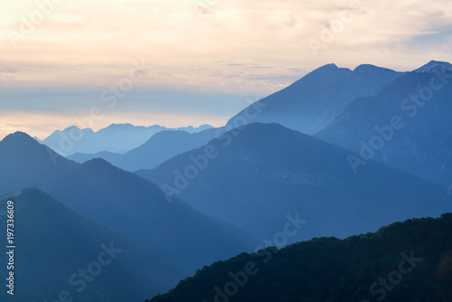 Beautiful mountains in the evening