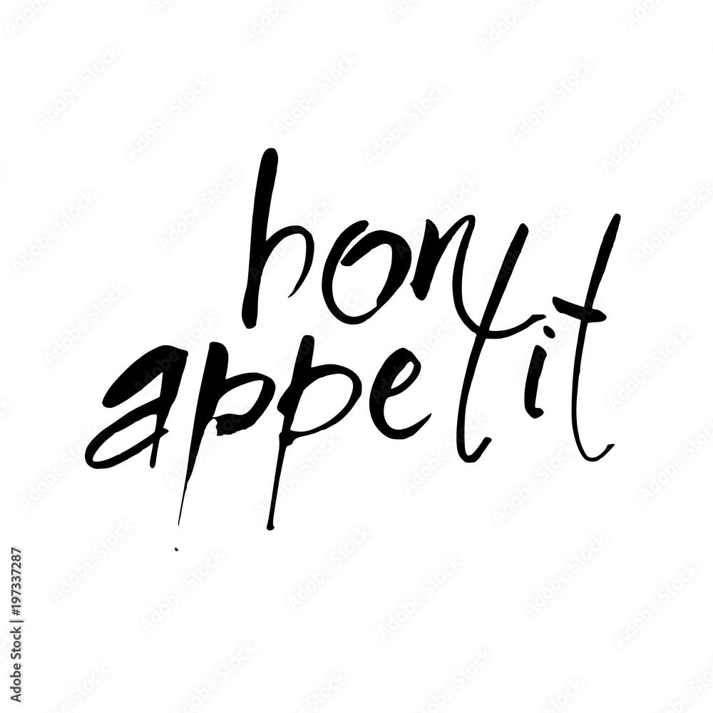 Obraz premium bon appetit lettering template