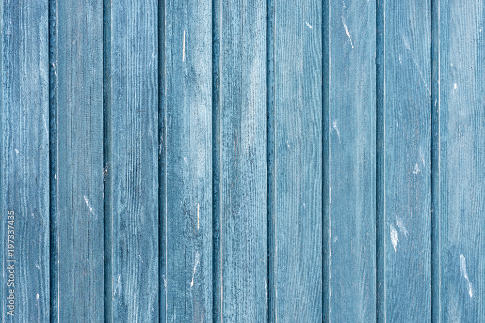 Fototapeta premium Blaue Holzbretter mit Holzmaserung als Hintergrund