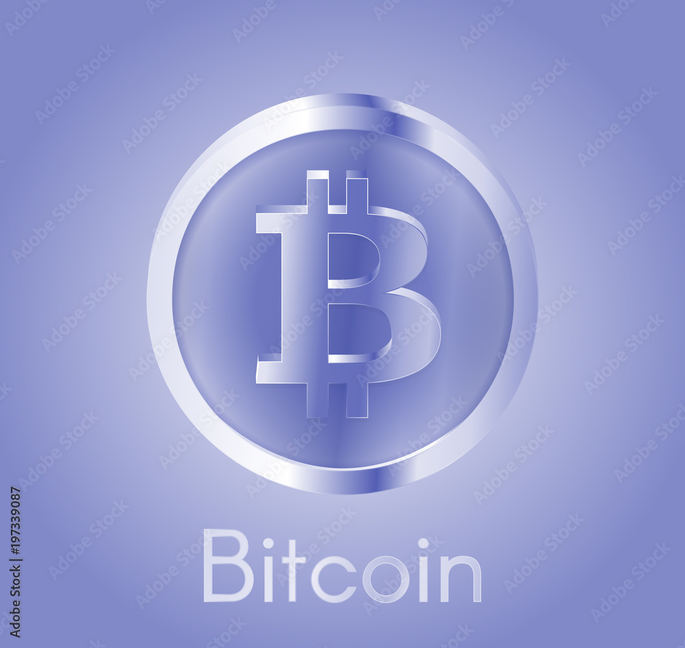 Cryptocurrency coin Bitcoin (BTC) with a realistic metal bright blue design. Background about electronic currency, business and finance. Vector EPS 10 Illustration. Cryptocurrency coin Bitcoin (BTC) with a realistic metal bright blue design. Background about electronic currency, business and finance. Vector EPS 10 Illustration.