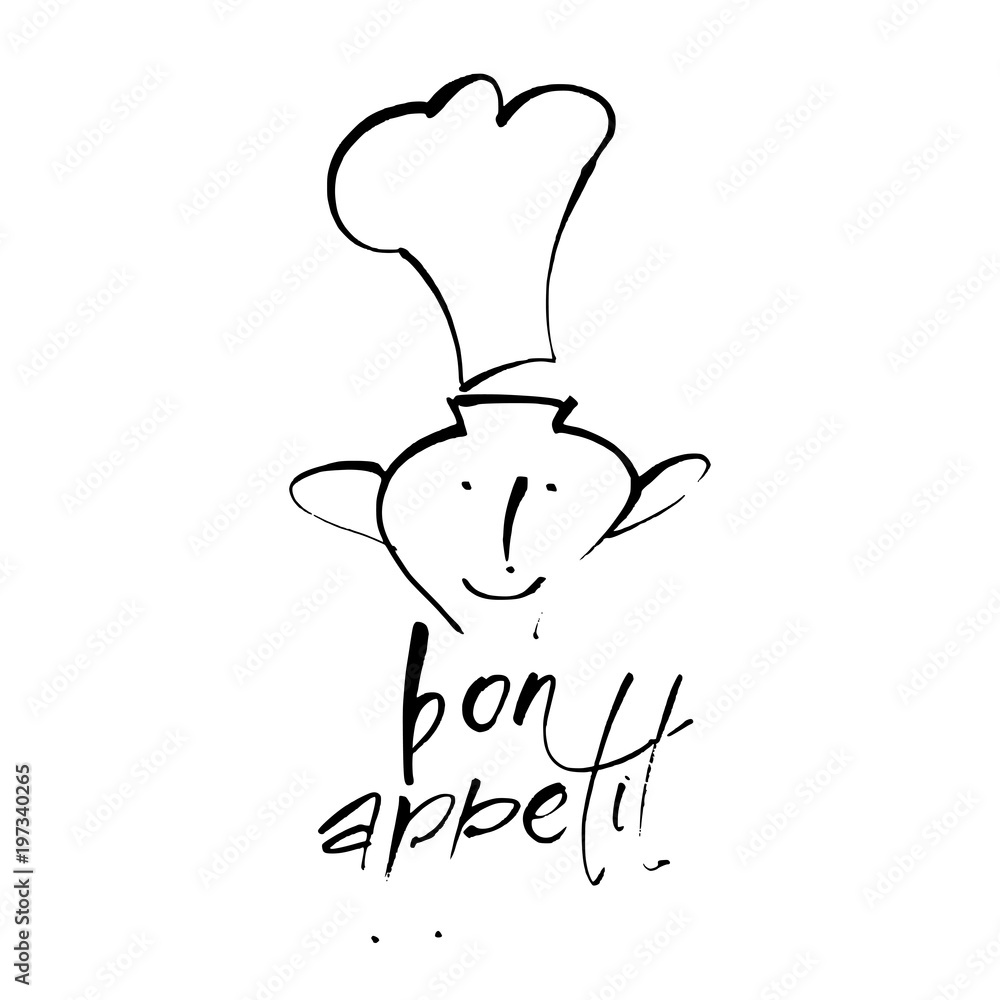 Obraz premium bon appetit lettering template