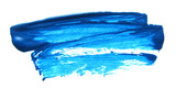 Blue abstract gouache brush stroke